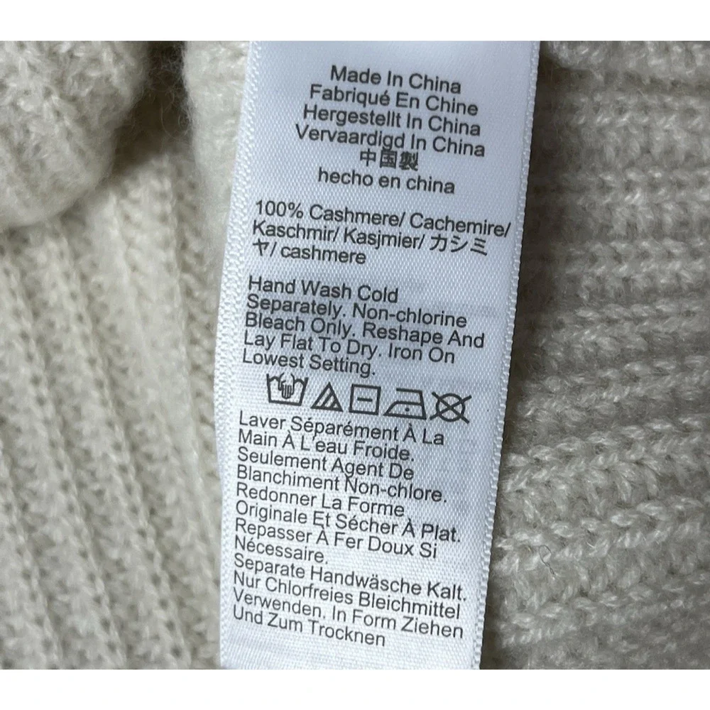 J Crew Midweight Cashmere Sweater Mens L Ribbed Raglan Sleeve Turtleneck Sweater